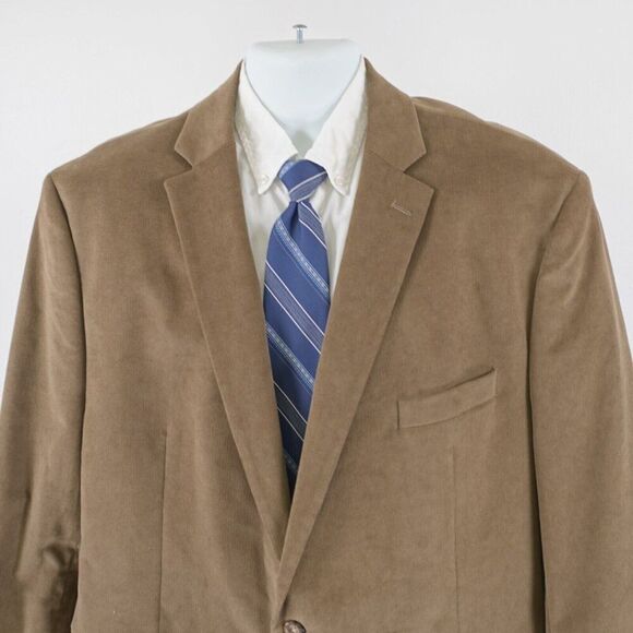 Lauren Ralph Lauren Cotton Corduroy Elbow Patch Blazer 50R Or Slim 52R‎ 2 Button - Picture 1 of 13